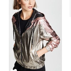 NWOT Pam and Gela Metallic Zip Hoodie